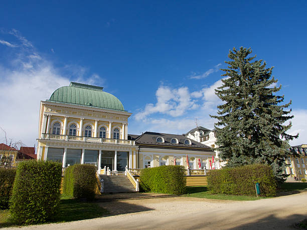 Franzensbad, Czech Republic - April 20, 2014: The spa and spa gardens in Franzensbad (Františkovy Lázně)