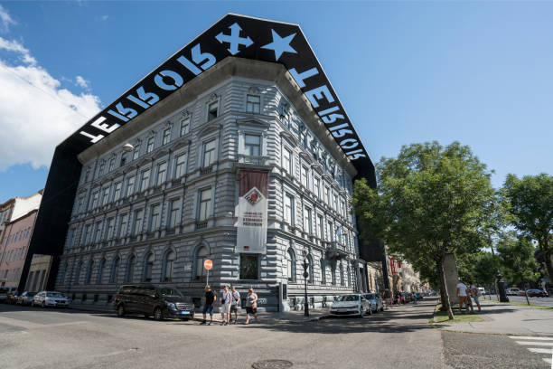 Budapest, Hungary. July 2018. The house of terror museum building in Budapest, Hungary