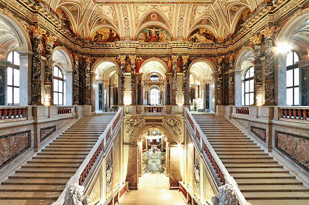 "Staircase in Kunsthistorisches Museum (Museum of Fine Arts), Vienna"
