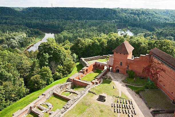 Sigulda, Latvia - September 2, 2014: Old Turaida castle in Sigulda.