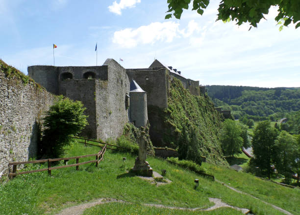 Bouillon Castle, impressive medieval fortress in the town of Bouillon, province of Luxembourg, Belgium, 25th May 2014