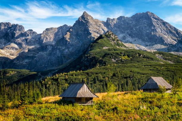 Gasienicowa Valley with abandoned in the 40's the shepherd huts, Tatra Mountains, Poland